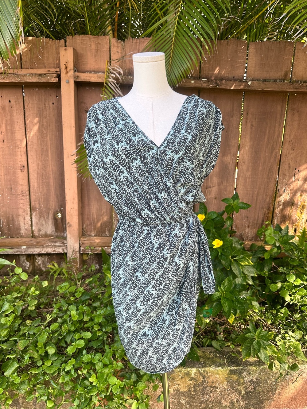 Charlie Jade Silk Wrap Mini Dress Size M